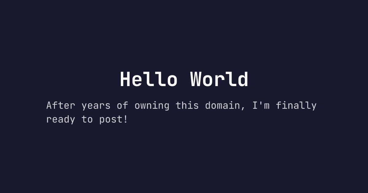 Hello World